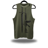 FIGHT ROAD RASH MILITARY GREEN TANK TOP