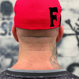 FAFO SIDE STYLE RED FLEXFIT COTTON HAT - BLACK