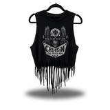 CRUISIN WESTERN FRINGE CROP TANK TOP