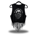 NO TEARS WESTERN FRINGE CROP TANK TOP