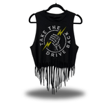 DRIVE BACK WESTERN FRINGE CROP TANK TOP