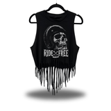 RIDE FREE WESTERN FRINGE CROP TANK TOP
