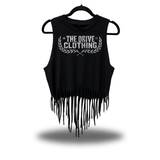 WREATH WESTERN FRINGE CROP TANK TOP