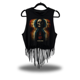 IDENTITY WESTERN FRINGE CROP TANK TOP