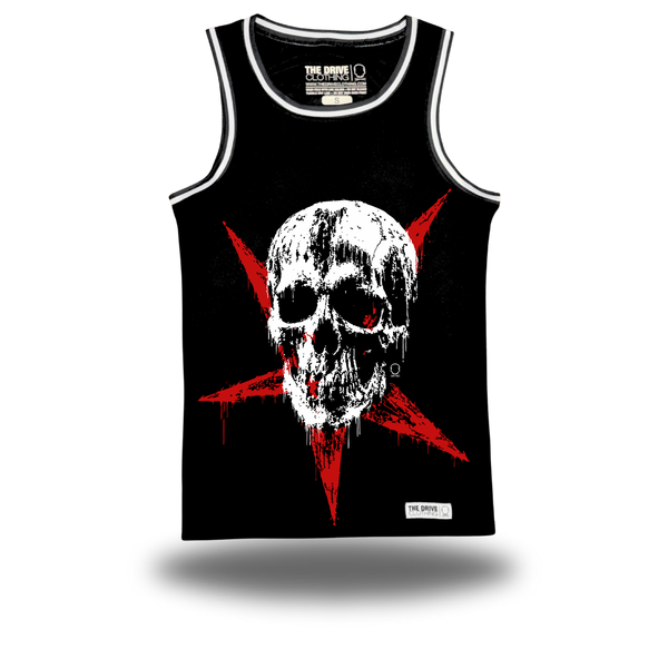 GRUNGE STAR BLACK BASKETBALL JERSEY
