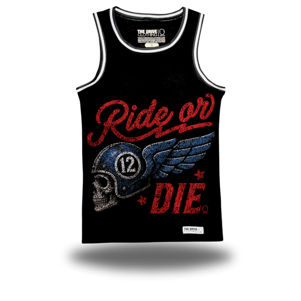 RIDE OR DIE BLACK BASKETBALL JERSEY