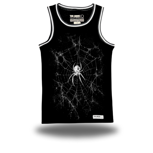 SPIDER WEB BLACK BASKETBALL JERSEY