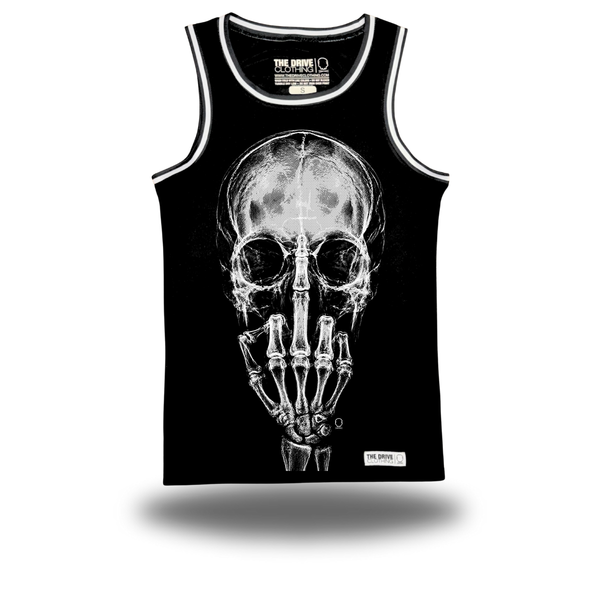FU SKULL BLACK BASKETBALL JERSEY