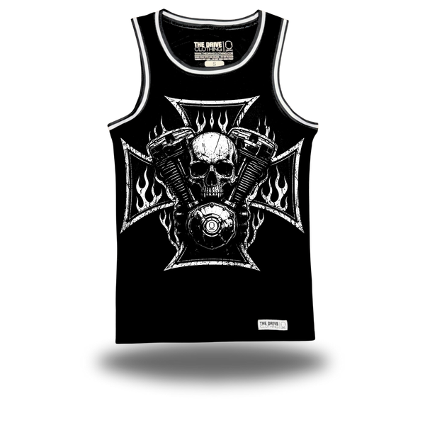 OUTLAW ENGINE BLACK BASKETBALL JERSEY