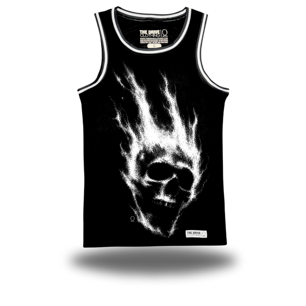 INFERNO SKULL BLACK BASKETBALL JERSEY