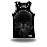 CONTOUR SKULL BLACK BASKETBALL JERSEY