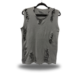 ROAD RASH SLASH MUSCLE VINTAGE GREY TANK TOP