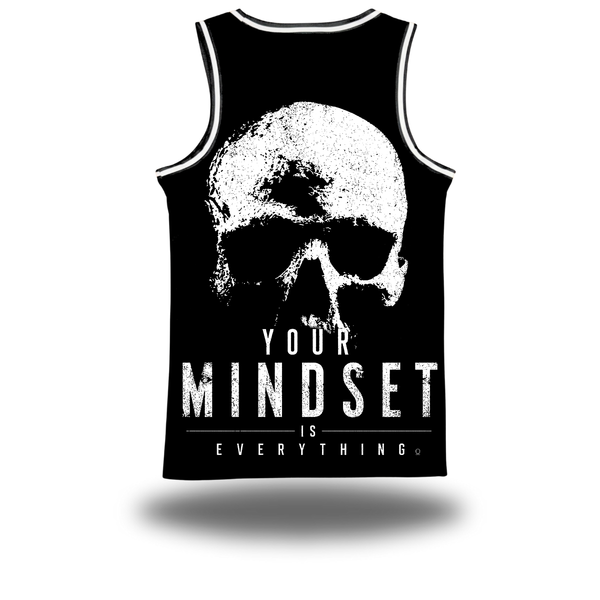 SKULL MINDSET BLACK BASKETBALL JERSEY