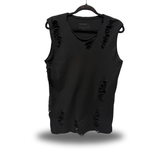 ROAD RASH SLASH MUSCLE BLACK TANK TOP