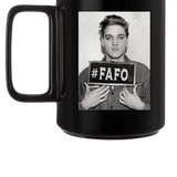 ELVIS FAFO BLACK COFFEE MUG