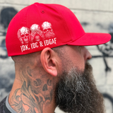 IDC SIDE STYLE RED FLEXFIT COTTON HAT