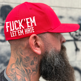 LET EM HATE STYLE RED FLEXFIT COTTON HAT