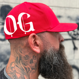 OG SIDE STYLE RED FLEXFIT COTTON HAT