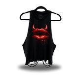 DEVIL LIPS ROAD RASH CROP TANK TOP