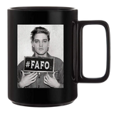 ELVIS FAFO BLACK COFFEE MUG