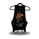 EVERYTHING'S FINE ROAD RASH CROP TANK TOP