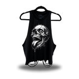 TRIPPY SKULL ROAD RASH CROP TANK TOP
