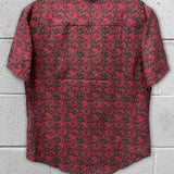ESSENTIAL BLACK RED PAISLEY BUTTON UP