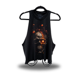ORBIT SKULL ROAD RASH CROP TANK TOP