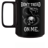 DON'T TREAD ON ME BLACK COFFEE MUG