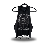 SWORD ROAD RASH CROP TANK TOP