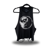 YING YANG ROAD RASH CROP TANK TOP
