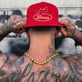 DRIVEN RED FLAT BILL HAT