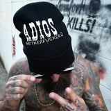 ADIOS BLACK BEANIE