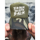 BALLIN FOAM CURVED BILL GREEN CAMO HAT