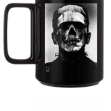 FRANKENSTEIN SKULL BLACK COFFEE MUG
