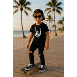 ROCKER HAND BLACK TEE- YOUTH