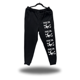 FUCK 'EM SKULL BLACK JOGGER