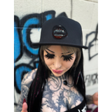 DIAMOND TEETH BLACK FLAT BILL HAT