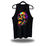 TRIPPY COLOR SKULL ROAD RASH TANK TOP