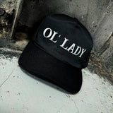 OL' LADY CURVED BILL BLACK HAT