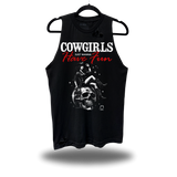 COWGIRLS HAVE MORE FUN ROAD RASH TANK TOP