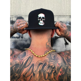 TRIPPY SKULL FLAT BILL HAT