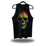 JAGGED COLOR SKULL ROAD RASH TANK TOP