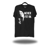 NEVER FIT IN BLACK CLASSIC TEE