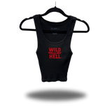 WILD AS HELL RIB CROP TANK