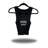 NOBODY CARES RIB CROP TANK