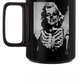 MARILYN SKELETON BLACK COFFEE MUG