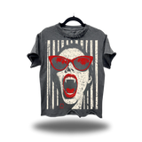 VAMPIRE ROAD RASH FADED BLACK OVERSIZED TEE