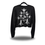 TRIO CROSS CROP LONG SLEEVE TEE