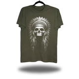 SKULL NATION MILITARY GREEN CLASSIC TEE